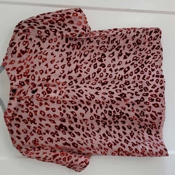 Rag and Bone Gia Leopard Print Velvet top size XS - Picture 8 of 12